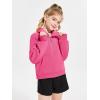 Haloumoning Girls Half Zip Sweatshirt Long Sleeve Pullover Crop Tops Kids Lightweight Fleece Fashion Winter Clothes(Hot Pink)