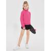 Haloumoning Girls Half Zip Sweatshirt Long Sleeve Pullover Crop Tops Kids Lightweight Fleece Fashion Winter Clothes(Hot Pink)