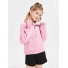 Haloumoning Girls Half Zip Sweatshirt Long Sleeve Pullover Crop Tops Kids Lightweight Fleece Fashion Winter Clothes(Light Pink)