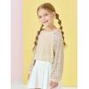 Haloumoning Girls Sequin Sweatshirts Kids Fashion Crewneck Long Batwing Sleeve Pullover Clothes 5-14 Years(Gold)