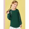 Haloumoning Girls Sequin Sweatshirts Kids Fashion Crewneck Long Batwing Sleeve Pullover Clothes 5-14 Years(Green)