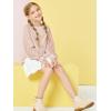 Haloumoning Girls Sequin Sweatshirts Kids Fashion Crewneck Long Batwing Sleeve Pullover Clothes 5-14 Years(Pink)