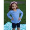 Haloumoning Toddler Baby Girls Long Sleeve T Shirt Little Kids Fall Crew Neck Tops Casual Tees 3-10 Years(Blue)
