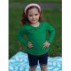 Haloumoning Toddler Baby Girls Long Sleeve T Shirt Little Kids Fall Crew Neck Tops Casual Tees 3-10 Years(Dark Green)