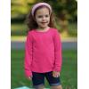 Haloumoning Toddler Baby Girls Long Sleeve T Shirt Little Kids Fall Crew Neck Tops Casual Tees 3-10 Years(Hot Pink)