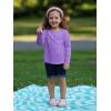 Haloumoning Toddler Baby Girls Long Sleeve T Shirt Little Kids Fall Crew Neck Tops Casual Tees 3-10 Years(Purple)