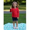 Haloumoning Toddler Baby Girls Long Sleeve T Shirt Little Kids Fall Crew Neck Tops Casual Tees 3-10 Years(Red)