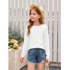 Haloumoning Toddler Baby Girls Long Sleeve T Shirt Little Kids Fall Crew Neck Tops Casual Tees 3-10 Years(White)