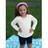 Haloumoning Toddler Baby Girls Long Sleeve T Shirt Little Kids Fall Crew Neck Tops Casual Tees 3-10 Years(White)