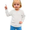 Haloumoning Baby Girls and Toddlers’ Crewneck Sweatshirts Kids Long Sleeve Fall Pullovers 2-10 Years(White)