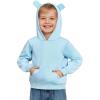 Haloumoning Baby Toddler Kid Boy Hooded Sweatshirts Fleece Hoodies Ear Hoodie Pullover Clothes with Pocket 1-8 Years(Sky Blue)