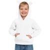 Haloumoning Baby Toddler Kid Boy Hooded Sweatshirts Fleece Hoodies Ear Hoodie Pullover Clothes with Pocket 1-8 Years(White)