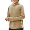 Haloumoning Boys Athletic Hoodies Youth Raglan Long Sleeve Pullover Hoodie Sweatshirts with Thumbhole 5-14 Years(Khaki)