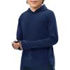 Haloumoning Boys Athletic Hoodies Youth Raglan Long Sleeve Pullover Hoodie Sweatshirts with Thumbhole 5-14 Years(Navy Blue)