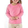 Haloumoning Toddler Baby Girls Long Sleeve T Shirt Little Kids Fall Crew Neck Tops Casual Tees 3-10 Years(Pink)