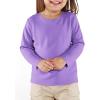Haloumoning Toddler Baby Girls Long Sleeve T Shirt Little Kids Fall Crew Neck Tops Casual Tees 3-10 Years(Purple)