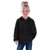 Haloumoning Toddler Girls Fuzzy Fleece Hoodies Baby Kids Warm Pullover Hooded Sweatshirt with Pockets(Black)