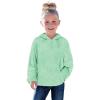 Haloumoning Toddler Girls Fuzzy Fleece Hoodies Baby Kids Warm Pullover Hooded Sweatshirt with Pockets(Mint Green)