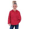 Haloumoning Toddler Girls Fuzzy Fleece Hoodies Baby Kids Warm Pullover Hooded Sweatshirt with Pockets(Red)