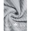 Haloumoning Girls 2 Pieces Outfits Ribbed Knit Hoodies Flare Pants Sweatshirts and Sweatpants Kids Tracksuits 4-14 Years(Gray)