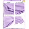 Haloumoning Girls 2 Pieces Outfits Ribbed Knit Hoodies Flare Pants Sweatshirts and Sweatpants Kids Tracksuits 4-14 Years(Purple)