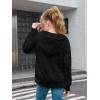 Haloumoning Girls Athletic Quarter Zip Fleece Hoodies Kids Side Slits Sweatshirts Thumb Hole Pullover Tops 5-14 Years(Black)