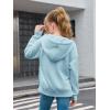 Haloumoning Girls Athletic Quarter Zip Fleece Hoodies Kids Side Slits Sweatshirts Thumb Hole Pullover Tops 5-14 Years(Blue)