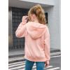 Haloumoning Girls Athletic Quarter Zip Fleece Hoodies Kids Side Slits Sweatshirts Thumb Hole Pullover Tops 5-14 Years(Pink)