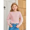Haloumoning Girls Cute Daisy Pinted Cropped Sweatshirt Kids Long Sleeve Crop Tops Fall Fashion Shirts(Pink)
