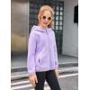 Haloumoning Girls Fleece Jacket Kids Zip Up Hoodie Lightweight Fall Winter Jackets Outerwear with Pockets 5-14 Years(Purple)