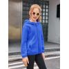 Haloumoning Girls Fleece Jacket Kids Zip Up Hoodie Lightweight Fall Winter Jackets Outerwear with Pockets 5-14 Years(Royal Blue)