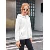 Haloumoning Girls Fleece Jacket Kids Zip Up Hoodie Lightweight Fall Winter Jackets Outerwear with Pockets 5-14 Years(White)