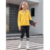 Haloumoning Girls Fleece Jacket Kids Zip Up Hoodie Lightweight Fall Winter Jackets Outerwear with Pockets 5-14 Years(Yellow)