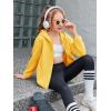 Haloumoning Girls Fleece Jacket Kids Zip Up Hoodie Lightweight Fall Winter Jackets Outerwear with Pockets 5-14 Years(Yellow)