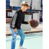 Haloumoning Girls Hoodies Kids Boys Fashion Plaid Long Sleeve Hooded Sweatshirt with Kangaroo Pocket 5-14 Years(Black)