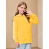 Haloumoning Girls Hoodies Kids Boys Fashion Plaid Long Sleeve Hooded Sweatshirt with Kangaroo Pocket 5-14 Years(Yellow)