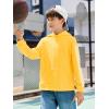 Haloumoning Girls Hoodies Kids Boys Fashion Plaid Long Sleeve Hooded Sweatshirt with Kangaroo Pocket 5-14 Years(Yellow)
