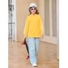 Haloumoning Girls Hoodies Kids Boys Fashion Plaid Long Sleeve Hooded Sweatshirt with Kangaroo Pocket 5-14 Years(Yellow)