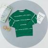 Haloumoning Girls Striped Color Block Sweatshirts Kids Tie Dye Crewneck Long Sleeve Pullover Tops 4-15 Years(A-dark Green)