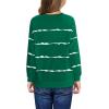 Haloumoning Girls Striped Color Block Sweatshirts Kids Tie Dye Crewneck Long Sleeve Pullover Tops 4-15 Years(A-dark Green)