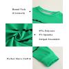 Haloumoning Girls Striped Color Block Sweatshirts Kids Tie Dye Crewneck Long Sleeve Pullover Tops 4-15 Years(A-green)