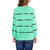 Haloumoning Girls Striped Color Block Sweatshirts Kids Tie Dye Crewneck Long Sleeve Pullover Tops 4-15 Years(A-light Green)