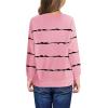 Haloumoning Girls Striped Color Block Sweatshirts Kids Tie Dye Crewneck Long Sleeve Pullover Tops 4-15 Years(A-pink)