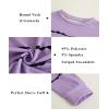 Haloumoning Girls Striped Color Block Sweatshirts Kids Tie Dye Crewneck Long Sleeve Pullover Tops 4-15 Years(A-purple)
