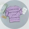 Haloumoning Girls Striped Color Block Sweatshirts Kids Tie Dye Crewneck Long Sleeve Pullover Tops 4-15 Years(A-purple)