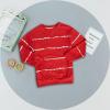 Haloumoning Girls Striped Color Block Sweatshirts Kids Tie Dye Crewneck Long Sleeve Pullover Tops 4-15 Years(A-red)