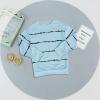 Haloumoning Girls Striped Color Block Sweatshirts Kids Tie Dye Crewneck Long Sleeve Pullover Tops 4-15 Years(A-sky Blue)