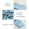 Haloumoning Girls Striped Color Block Sweatshirts Kids Tie Dye Crewneck Long Sleeve Pullover Tops 4-15 Years(A-sky Blue)