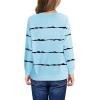 Haloumoning Girls Striped Color Block Sweatshirts Kids Tie Dye Crewneck Long Sleeve Pullover Tops 4-15 Years(A-sky Blue)