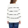 Haloumoning Girls Striped Color Block Sweatshirts Kids Tie Dye Crewneck Long Sleeve Pullover Tops 4-15 Years(A-white)